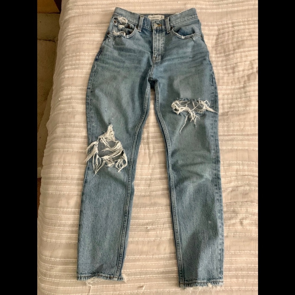 Abercrombie high waist mom jeans